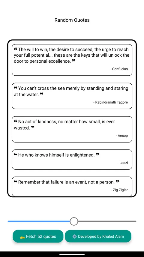 Random Quotes Mobile Application