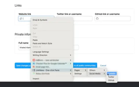 LinkNexa - Paste your frequent forms inputs with only 1-click