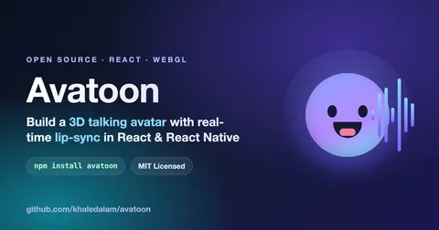 Avatoon 3D talking avatar with real-time lip-sync in React